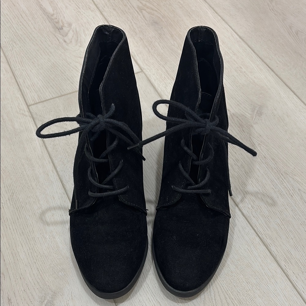 Black Suede Women's Ankle Boots